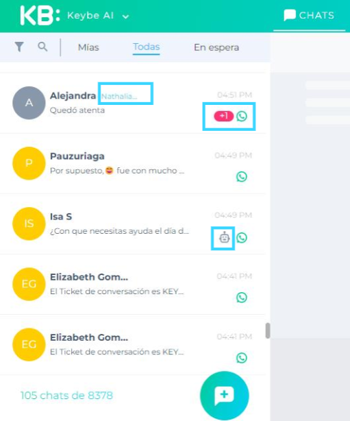 Keybe version 5.1 chat canales
