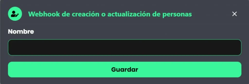 Webhook cuando se crea o actualiza una persona