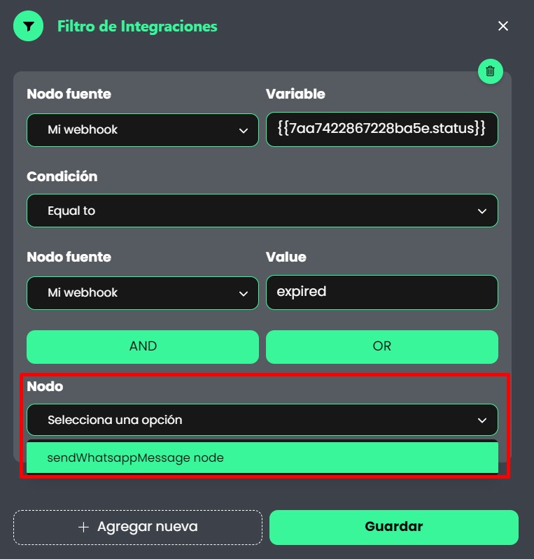 Webhook de integración cuando las tareas cambian.