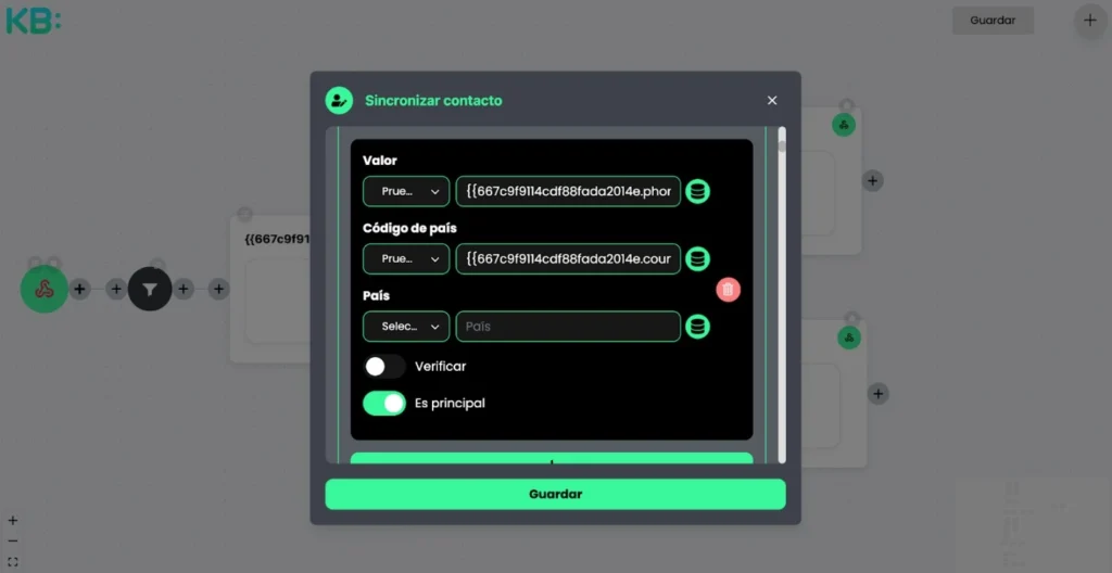 Módulo de creación o actualización de usuarios